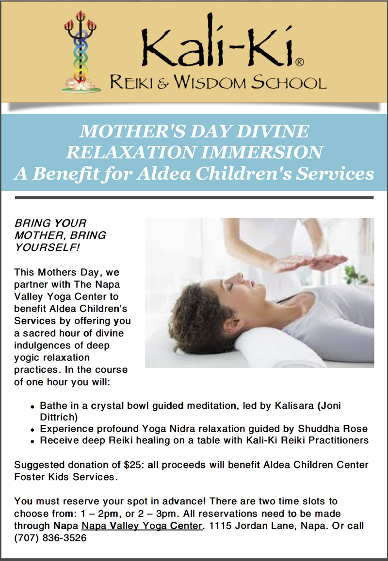 MOTHER'S DAY DIVINE RELAXATION IMMERSION A Benefit for Aldea Children's Services